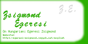 zsigmond egeresi business card